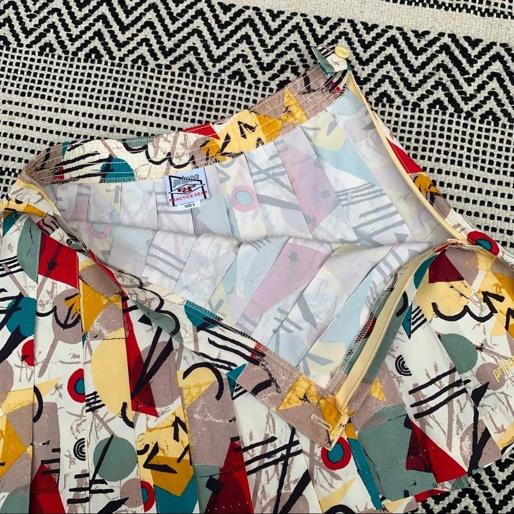 Vintage Prince Pleated Tennis Skirt size 8 (waist 27) - Picture 3 of 7